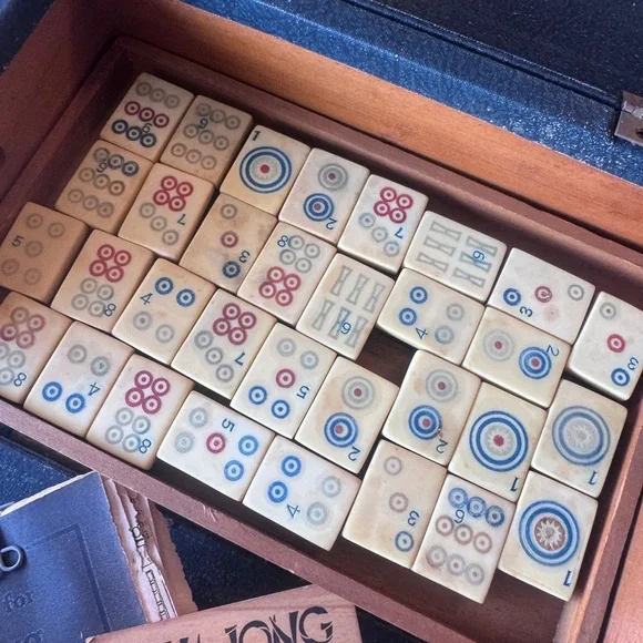 1920s Vintage Mah-Jong Set with Original Rule Book – Vintage U.S. Edition - Picture 3 of 8